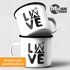 Emaille Tasse Becher Love Camping Outdoor Design Zelt-Motiv Travelling Trekking Kaffeetasse Moonworks®preview