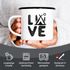 Emaille Tasse Becher Love Camping Outdoor Design Zelt-Motiv Travelling Trekking Kaffeetasse Moonworks®preview