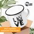 Emaille Tasse Becher Love Camping Outdoor Design Zelt-Motiv Travelling Trekking Kaffeetasse Moonworks®preview