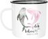 Emaille Tasse Becher Mit dir ist das Leben wunderschön Delfin Spruch Liebe Geschenk Kaffeetasse Moonworks®preview