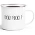 Emaille-Tasse Becher mit Spruch Ficki Ficki? Motiv lustig Ironie Moonworks®preview