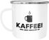 Emaille-Tasse Becher mit Spruch Kaffee! weil Koks ungesund ist Bürotasse lustig Moonworks®preview