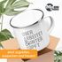 Emaille-Tasse Becher mit Spruch überarbeitet und unterhopft Motiv lustig Moonworks®preview