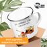 Emaille Tasse Becher Motiv Spruch lustig Kürbis Sie haben Karl getötet! Kaffeetasse Moonworks®preview