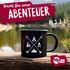Emaille Tasse Becher Outdoor Design Camping Symbole lustig Travelling Trekking Kaffeetasse Moonworks®preview