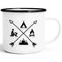 Emaille Tasse Becher Outdoor Design Camping Symbole lustig Travelling Trekking Kaffeetasse Moonworks®preview