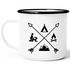 Emaille Tasse Becher Outdoor Design Camping Symbole lustig Travelling Trekking Kaffeetasse Moonworks®preview