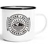 Emaille Tasse Becher Outdoor Design Logo Emblem Adventure Travelling Camping Trekking Kaffeetasse Moonworks®preview