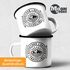 Emaille Tasse Becher Outdoor Design Logo Emblem Adventure Travelling Camping Trekking Kaffeetasse Moonworks®preview
