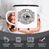 Emaille Tasse Becher Outdoor Design Logo Emblem Adventure Travelling Camping Trekking Kaffeetasse Moonworks®preview