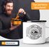 Emaille Tasse Becher Outdoor Design Logo Emblem Adventure Travelling Camping Trekking Kaffeetasse Moonworks®preview