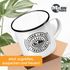 Emaille Tasse Becher Outdoor Design Logo Emblem Adventure Travelling Camping Trekking Kaffeetasse Moonworks®preview