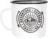 Emaille Tasse Becher Outdoor Design Logo Emblem Adventure Travelling Camping Trekking Kaffeetasse Moonworks®preview