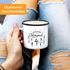 Emaille Tasse Becher Outdoor Design Spruch "unter freiem Himmel" Travelling Camping Trekking Kaffeetasse Moonworks®preview