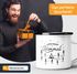 Emaille Tasse Becher Outdoor Design Spruch "unter freiem Himmel" Travelling Camping Trekking Kaffeetasse Moonworks®preview