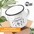 Emaille Tasse Becher Outdoor Design Spruch "unter freiem Himmel" Travelling Camping Trekking Kaffeetasse Moonworks®preview