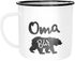 Emaille Tasse Becher Papa, Mama, Oma, Opa Bär Kaffeetasse Moonworks®preview