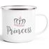 Emaille-Tasse Becher Partner Pärchen Paare Aufdruck Princess Prince Kaffeetasse Moonworks®preview