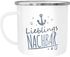 Emaille-Tasse Becher Schriftzug Lieblings - Kollege/Nachbar mit Ankermotiv Geschenk Lieblingsperson Moonworks®preview