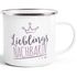 Emaille-Tasse Becher Schriftzug Lieblings - Kollegin/Nachbarin mit Krone-Motiv Geschenk Lieblingsperson Moonworks®preview