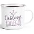Emaille-Tasse Becher Schriftzug Lieblings - Kollegin/Nachbarin mit Krone-Motiv Geschenk Lieblingsperson Moonworks®preview