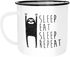 Emaille Tasse Becher Sleep eat Sleep Repeat Faultier Kaffeetasse Moonworks®preview