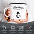 Emaille Tasse Becher Spruch Abenteuertasse Anker Motiv Camping Trekking Kaffeetasse Moonworks®preview