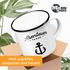 Emaille Tasse Becher Spruch Abenteuertasse Anker Motiv Camping Trekking Kaffeetasse Moonworks®preview
