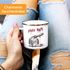 Emaille-Tasse Becher Spruch böses Hasi Kettensäge Motiv Horror Kaffeetasse Moonworks®preview