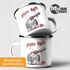Emaille-Tasse Becher Spruch böses Hasi Kettensäge Motiv Horror Kaffeetasse Moonworks®preview