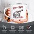 Emaille-Tasse Becher Spruch böses Hasi Kettensäge Motiv Horror Kaffeetasse Moonworks®preview