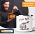 Emaille-Tasse Becher Spruch böses Hasi Kettensäge Motiv Horror Kaffeetasse Moonworks®preview