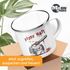 Emaille-Tasse Becher Spruch böses Hasi Kettensäge Motiv Horror Kaffeetasse Moonworks®preview
