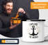 Emaille Tasse Becher Spruch Explore the world Anker Motiv Camping Trekking Kaffeetasse Moonworks®preview