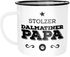 Emaille Tasse Becher Stolzer Hundepapa Papa Besitzer Hundebesitzer Kaffeetasse Moonworks®preview