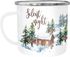 Emaille Tasse Becher Weihnachten Silent night Winter Schnee Christmas Weihnachtstasse Kaffeetasse Autiga®preview
