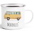 Emaille-Tasse Camping Bus Camper personalisierter Emaillebecher mit Namen persönliche Geschenke SpecialMe®preview