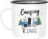 Emaille-Tasse Camping Queen King Wohnwagen Geschenk Camper Campingurlaub Zubehör Moonworks®preview