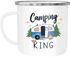 Emaille-Tasse Camping Queen King Wohnwagen Geschenk Camper Campingurlaub Zubehör Moonworks®preview