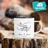 Emaille-Tasse Geschenk Liebe Motiv Hände Herzen personalisierbar mit Namen und Datum SpecialMe®preview