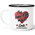 Emaille-Tasse Geschenk Valentinstag Lustig Partner Mann Frau Freund Freundin Ich liebe dich mehr Ende Moonworks®preview