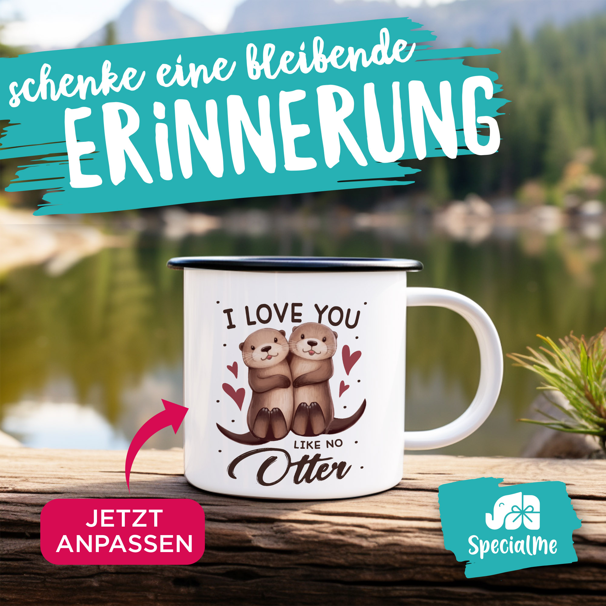 SpecialMe® Kaffeetasse Personalisiert Mit Namen & Herz – Weiß Mit Bordeauxrotem Innenrand – Geschenk Für Paare
