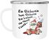 Emaille-Tasse Glühwein Spruch Weihnachten Weihnachtsmarkt Nikolaus Weihnachtsmann Moonworks®preview