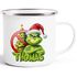 Emaille-Tasse Grinch Weihnachtstasse Mann Frau mit Namen personalisierbar Geschenk lustig Weihnachtsmuffel Moonworks®preview