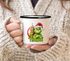 Emaille-Tasse Grinch Weihnachtstasse Mann Frau mit Namen personalisierbar Geschenk lustig Weihnachtsmuffel Moonworks®preview