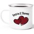 Emaille-Tasse Herzen personalisiert anpassbare Namen Liebe Geschenk Valentinstag Jahrestag SpecialMe®preview