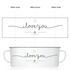 Emaille-Tasse I love you Becher Emaille mit eigenem Namen und Datum personalisierte Geschenke Liebesgeschenke SpecialMe®preview