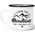 Emaille-Tasse I love you to the mountain and back Liebeserklärung Valentinstag Weihnachten Moonworks®preview