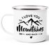 Emaille-Tasse I love you to the mountain and back Liebeserklärung Valentinstag Weihnachten Moonworks®preview