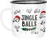 Emaille-Tasse Jingle Balls Penis Muster Weihnachten Pimmel mit Weihnachtsmütze Bürotasse lustige Geschenke Moonworks®preview